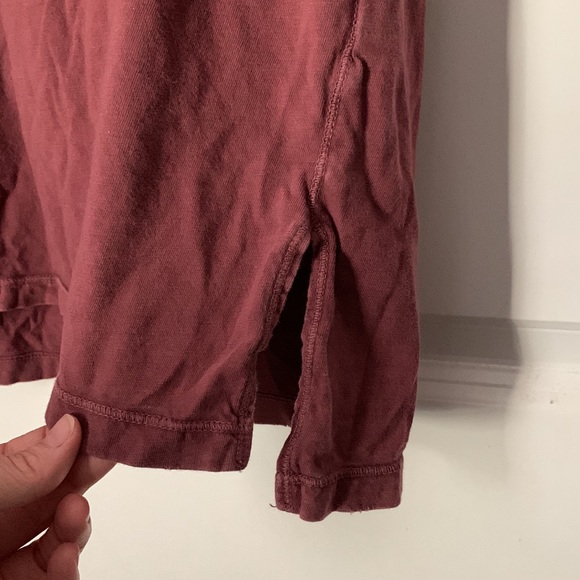 Aerie oversized Henley in maroon - Picture 5 of 6